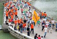 “司能潤滑油”在龍?zhí)讹h揚 ——暨“積極工作  健康生活”健步走活動